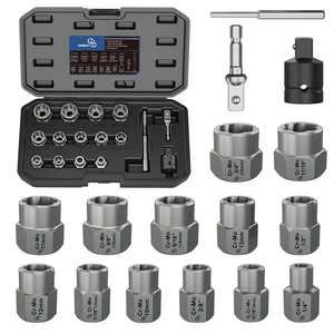Bolt Extractor Kit, 16PCS Cr-Mo Steel Bolt Extractor Scoket Set Bolt Extractor Kit, 16PCS Cr-Mo Steel Bolt Extractor Scoket Set