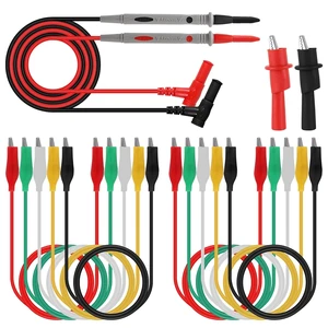 1000V 20A multimeter Leads & 2PC 1000V 10A Crocodile Clips Multimeter Test Leads & 10 Pieces and 5 Colors Test Lead Set & Alligator Clips,20.5 inches / 22 AWG Copper Wire 1000V 20A multimeter Leads & 2PC 1000V 10A Crocodile Clips Multimeter Test Leads & 10 Pieces and 5 Colors Test Lead Set & Alligator Clips,20.5 inches / 22 AWG Copper Wire