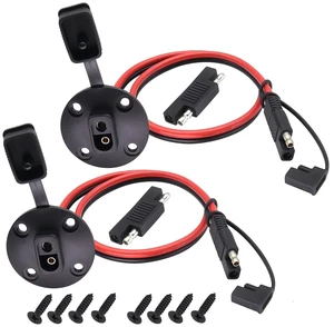 (2Pack 10AWG SAE Weatherproof Cable SAE Power Socket Sidewall Port Connector Cable SAE Panel Mount Charging Cable SAE Quick Connect Jack for Solar Generator Battery Charger Cord (0.6M/SAE) (2Pack 10AWG SAE Weatherproof Cable SAE Power Socket Sidewall Port Connector Cable SAE Panel Mount Charging Cable SAE Quick Connect Jack for Solar Generator Battery Charger Cord (0.6M/SAE)