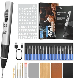 Engraving Pen for Metal Wood Glass Plastic, 47 in 1 Engraving Kit Engraving Pen for Metal Wood Glass Plastic, 47 in 1 Engraving Kit