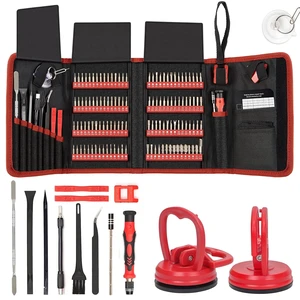 Precision Screwdriver Set 142-Piece + 2-Piece Suction Cups Bundle, LCD Screen Remover for Computer, iPhone, Laptop, Cell Phone, Macbook, PS4/5, Tablet Electronics Repair Precision Screwdriver Set 142-Piece + 2-Piece Suction Cups Bundle, LCD Screen Remover for Computer, iPhone, Laptop, Cell Phone, Macbook, PS4/5, Tablet Electronics Repair