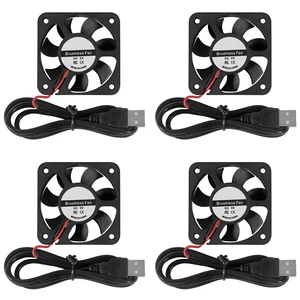 50mm Fan 5V USB Brushless DC Cooling Fan, 4 Pack Speed 4200 RPM Fan for Small Appliances Series Replacement (4 PCS 5010 5V USB) 50mm Fan 5V USB Brushless DC Cooling Fan, 4 Pack Speed 4200 RPM Fan for Small Appliances Series Replacement (4 PCS 5010 5V USB)
