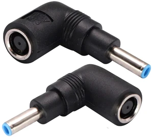 90 Degree Laptop Power Adapter 90 Degree DC 7.4mm x 5.0mm Female to 4.5mm x3.0mm Male Charging DC Power Converter for HP Notebook Adapter Replacement Power Adapter (2Pack) 90 Degree Laptop Power Adapter 90 Degree DC 7.4mm x 5.0mm Female to 4.5mm x3.0mm Male Charging DC Power Converter for HP Notebook Adapter Replacement Power Adapter (2Pack)