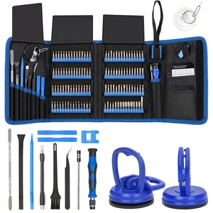 Precision Screwdriver Set 142-Piece + 2-Piece Suction Cups Bundle, LCD Screen Remover for Computer, iPhone, Laptop, Cell Phone, Macbook, PS4/5, Tablet Electronics Repair Precision Screwdriver Set 142-Piece + 2-Piece Suction Cups Bundle, LCD Screen Remover for Computer, iPhone, Laptop, Cell Phone, Macbook, PS4/5, Tablet Electronics Repair