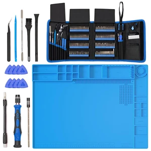 Electronics Precision Screwdriver Sets 142-Piece with 120 Bits +STREBITO Soldering Mat Large, Solder Mat Heat Resistant 932°F Electronics Precision Screwdriver Sets 142-Piece with 120 Bits +STREBITO Soldering Mat Large, Solder Mat Heat Resistant 932°F