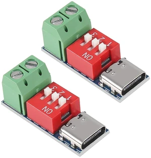 2PCS USB-C PD Trigger Board Module PD/QC Decoy Board Fast Charge USB Type-c to 12v High Speed Charger Power Delivery Boost Module 2PCS USB-C PD Trigger Board Module PD/QC Decoy Board Fast Charge USB Type-c to 12v High Speed Charger Power Delivery Boost Module