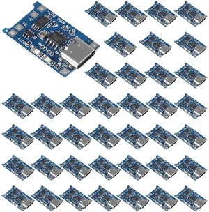 40PCS TP4056 Type-C USB Charging Module 5V 1A 18650 Lithium Battery Charging Board Power Charger Board Module with Protection Charger Module (Type C USB) 40PCS TP4056 Type-C USB Charging Module 5V 1A 18650 Lithium Battery Charging Board Power Charger Board Module with Protection Charger Module (Type C USB)