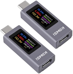 2PCS 360W USB C Tester Power Meter, 4-30V 0-12A Type-C PD Tester Digital Multimeter, Power Voltage and Current Tester Meter, Power Bank Capacity Voltmeter USB Cable Charger Detector 2PCS 360W USB C Tester Power Meter, 4-30V 0-12A Type-C PD Tester Digital Multimeter, Power Voltage and Current Tester Meter, Power Bank Capacity Voltmeter USB Cable Charger Detector