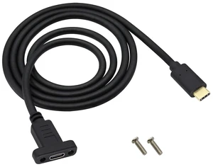 USB 3.1 Type C Panel Mount Extension Adapter Cable Gen 2 USB Type C 3.1 Female Panel Mount to Male Cable,Supports Charging,Data,Audio,Video Cable for Samsung Note10,MacBook Air(1M/3ft) USB 3.1 Type C Panel Mount Extension Adapter Cable Gen 2 USB Type C 3.1 Female Panel Mount to Male Cable,Supports Charging,Data,Audio,Video Cable for Samsung Note10,MacBook Air(1M/3ft)