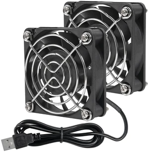 2-Pack 60mm x 15mm USB Fan 5V Brushless DC Cooling Fans with Cooling Fan Grill 60mm for PC Computer Case Cooler Raspberry Pi Radiator Ventilation 2-Pack 60mm x 15mm USB Fan 5V Brushless DC Cooling Fans with Cooling Fan Grill 60mm for PC Computer Case Cooler Raspberry Pi Radiator Ventilation