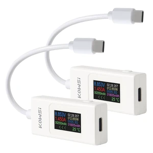 2 Pieces Type-C Meter Tester Voltage Current Tester Charger Doctor Battery Checker Voltmeter Ammeter Multimeter Tester Mobile Type-C Power Tester Monitor DC LED Display 2 Pieces Type-C Meter Tester Voltage Current Tester Charger Doctor Battery Checker Voltmeter Ammeter Multimeter Tester Mobile Type-C Power Tester Monitor DC LED Display
