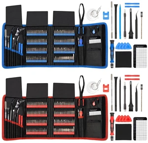 142-Piece Electronics Precision Screwdriver with 120 Bits Magnetic Repair Tool Kit for iPhone, MacBook, Computer, Laptop, PC, Tablet, PS4, Xbox, Nintendo, Console Blue&Red 142-Piece Electronics Precision Screwdriver with 120 Bits Magnetic Repair Tool Kit for iPhone, MacBook, Computer, Laptop, PC, Tablet, PS4, Xbox, Nintendo, Console Blue&Red