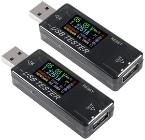 8 in 1 USB Tester Voltage and Current Tester 10V 3A Voltmeter Capacity Current Meter Digital Multimeter Current Tester Voltage Detector for Chargers Cables Power Banks 8 in 1 USB Tester Voltage and Current Tester 10V 3A Voltmeter Capacity Current Meter Digital Multimeter Current Tester Voltage Detector for Chargers Cables Power Banks