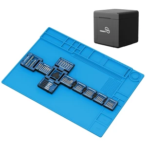 Soldering Mat and 55 in 1 Small Screwdriver Set Bundle, Large Silicone Electronics Repair Mat with Magnetic Areas, Compact Small Screwdriver Kit for Computer, Laptop, Phone, Game Console, Soldering Mat and 55 in 1 Small Screwdriver Set Bundle, Large Silicone Electronics Repair Mat with Magnetic Areas, Compact Small Screwdriver Kit for Computer, Laptop, Phone, Game Console,