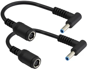 90 Degree Tip Laptop Power Cable DC 7.4mm x 5.0mm Female to 4.5mm x3.0mm Male Charging Connector DC Power Converter Cable DC Jack for HP Notebook Adapter Replacement Power Cord(15cm/2Pack) 90 Degree Tip Laptop Power Cable DC 7.4mm x 5.0mm Female to 4.5mm x3.0mm Male Charging Connector DC Power Converter Cable DC Jack for HP Notebook Adapter Replacement Power Cord(15cm/2Pack)