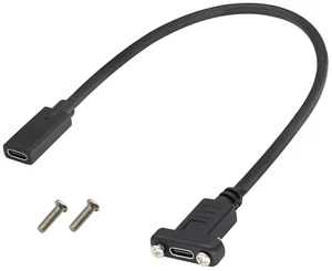 3.1Type C to USB C Panel Mount Screw Cable Gen 2 (3A) USB 3.1 Type C Female to Female Panel Mount Cable, Supports Charging,Data,Audio,Video Cable for Laptop,Tablet,Mobile Phone(0.3M/1ft) 3.1Type C to USB C Panel Mount Screw Cable Gen 2 (3A) USB 3.1 Type C Female to Female Panel Mount Cable, Supports Charging,Data,Audio,Video Cable for Laptop,Tablet,Mobile Phone(0.3M/1ft)