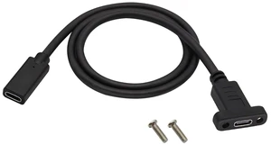 Panel Mount USB C 3.1 Extension Cable 4K&60hz 10Gbps USB Type C 3.1 Female Panel Mount Screw Cable,Supports Charging,Data,Audio,Video Cable Compatible Samsung S10 S9 S9+ S8,MacBook (0.6M/2ft) Panel Mount USB C 3.1 Extension Cable 4K&60hz 10Gbps USB Type C 3.1 Female Panel Mount Screw Cable,Supports Charging,Data,Audio,Video Cable Compatible Samsung S10 S9 S9+ S8,MacBook (0.6M/2ft)