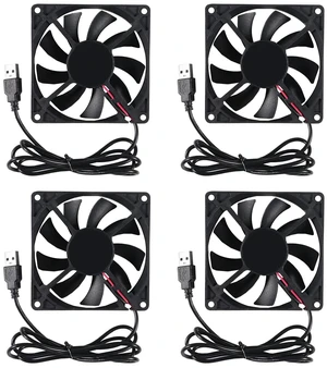 4Pcs DC 80mm 5V USB Fan 3D Printer 80x80x15 5V USB Brushless Cooling Fan for 3D Printer PC CPU Computer Case Fan Cooler 4Pcs DC 80mm 5V USB Fan 3D Printer 80x80x15 5V USB Brushless Cooling Fan for 3D Printer PC CPU Computer Case Fan Cooler