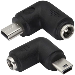 90° USB Right Angle Mini USB Male to DC 5.5x2.1mm Barrel Power Connector 5V Charger (2Pack) 90° USB Right Angle Mini USB Male to DC 5.5x2.1mm Barrel Power Connector 5V Charger (2Pack)