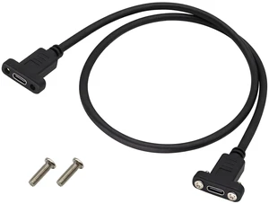 USB C 3.1 Panel Mount Extension Cable 4K&60hz 10Gbps USB 3.1 Type C Female Panel Mount Screw Cable,Supports Charging,Data,Audio,Video Cable Compatible Samsung S10 S9 S9+ S8,MacBook(0.6M/2ft) USB C 3.1 Panel Mount Extension Cable 4K&60hz 10Gbps USB 3.1 Type C Female Panel Mount Screw Cable,Supports Charging,Data,Audio,Video Cable Compatible Samsung S10 S9 S9+ S8,MacBook(0.6M/2ft)
