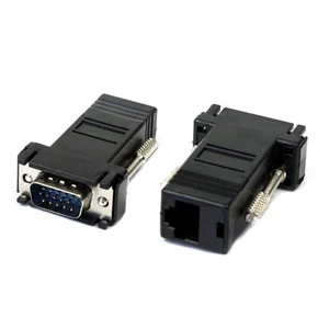 2pcs/Set VGA RGB Male Over Cat5 Cat5e RJ45 Female Ethernet Modualr Adapter for Computer Monitor 2pcs/Set VGA RGB Male Over Cat5 Cat5e RJ45 Female Ethernet Modualr Adapter for Computer Monitor