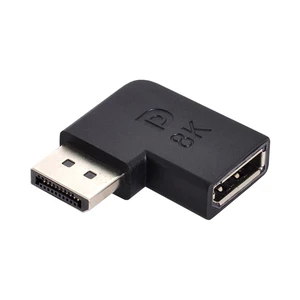 DisplayPort 1.4 Male to DP Female Angled Adapter Ultra-HD UHD for Video PC Laptop Monitor 8K 60hz 4K 144hz 7680 * 4320 High-Speed Bandwidth DisplayPort 1.4 Male to DP Female Angled Adapter Ultra-HD UHD for Video PC Laptop Monitor 8K 60hz 4K 144hz 7680 * 4320 High-Speed Bandwidth