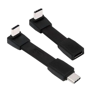 2pcs/Set 80Gbps 240W USB5.0 FPC Flat Slim Male to Male & Female Extension Cable Up Angled 90 Degree 16K 8K 60Hz 5K Compatible with 40Gbps USB4.0 Thunderbolt Black 2pcs/Set 80Gbps 240W USB5.0 FPC Flat Slim Male to Male & Female Extension Cable Up Angled 90 Degree 16K 8K 60Hz 5K Compatible with 40Gbps USB4.0 Thunderbolt Black