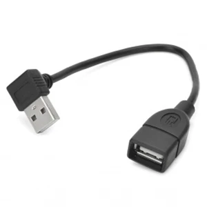 Type USB 2.0 Type-A Male Down Angled to USB Female 90 Degree Type Extension Cable 20cm Type USB 2.0 Type-A Male Down Angled to USB Female 90 Degree Type Extension Cable 20cm