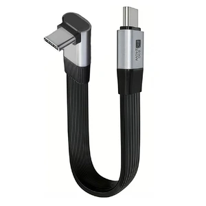 USB5.0 80Gbps Flat Slim FPC Male to Male 240W 16K 8K 60Hz 5K Extension Cable Up Angled 90 Degree 20cm Compatible with 40Gbps USB4.0 Thunderbolt3/4/5 USB5.0 80Gbps Flat Slim FPC Male to Male 240W 16K 8K 60Hz 5K Extension Cable Up Angled 90 Degree 20cm Compatible with 40Gbps USB4.0 Thunderbolt3/4/5