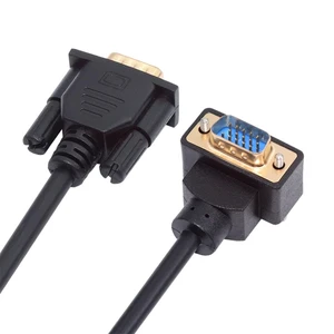 VGA RGB Male to Straight Male Extension Cable 3COAX+6C Up Angled 90 Degree for Monitor Projector Computer VGA RGB Male to Straight Male Extension Cable 3COAX+6C Up Angled 90 Degree for Monitor Projector Computer