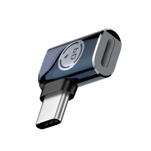 Male to Female USB-C Type C 8P 27W Power 480Mbps Data Adapter Compatible with iPhone 15 & Android & Tablet Left Right Angled Male to Female USB-C Type C 8P 27W Power 480Mbps Data Adapter Compatible with iPhone 15 & Android & Tablet Left Right Angled