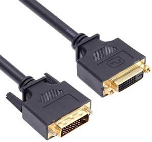 DVI to DVI 24+1 Full pinout Male to Female Extension Cable DVI-D Dual Link Digital Video for Monitor Graphics Card 50cm DVI to DVI 24+1 Full pinout Male to Female Extension Cable DVI-D Dual Link Digital Video for Monitor Graphics Card 50cm