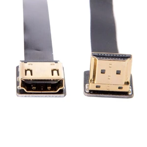 FPV Up Angled 90 Degree HDMI Male to Female FPC Flat Cable for HDTV Multicopter Aerial Photography 80CM FPV Up Angled 90 Degree HDMI Male to Female FPC Flat Cable for HDTV Multicopter Aerial Photography 80CM