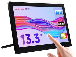 13.3inch Capacitive Touch Screen LCD V1, with Case and Toughened Glass Cover, 1920×1080, HDMI, IPS, 13.3inch Capacitive Touch Screen LCD V1, with Case and Toughened Glass Cover, 1920×1080, HDMI, IPS,