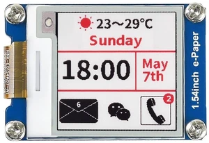 1.54inch E-Ink Display Module Compatible with Raspberry Pi 5/4B/3B/Zero/Zero W/Zero 2W/Pico/Pico W/Pico WH, 200x200 Resolution Three-Color SPI Interface 1.54inch E-Ink Display Module Compatible with Raspberry Pi 5/4B/3B/Zero/Zero W/Zero 2W/Pico/Pico W/Pico WH, 200x200 Resolution Three-Color SPI Interface
