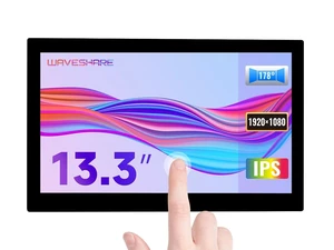 13.3inch Capacitive Touch Screen LCD V2 with Case Compatible with Raspberry Pi 4B/3B+/3A+/2B/B+/A+/Zero/Zero W/WH/Zero 2W CM3+/4 1920×1080 Resolution HDMI IPS Supports Jetson Nano/Windows 13.3inch Capacitive Touch Screen LCD V2 with Case Compatible with Raspberry Pi 4B/3B+/3A+/2B/B+/A+/Zero/Zero W/WH/Zero 2W CM3+/4 1920×1080 Resolution HDMI IPS Supports Jetson Nano/Windows