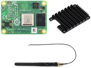 Pi Compute Module 4 Comes with an Official Raspberry Pi CM4008000 (Without Wireless, 8GB RAM, Lite Version), an Antenna Kit and a HEATSINK (3 Items) Pi Compute Module 4 Comes with an Official Raspberry Pi CM4008000 (Without Wireless, 8GB RAM, Lite Version), an Antenna Kit and a HEATSINK (3 Items)