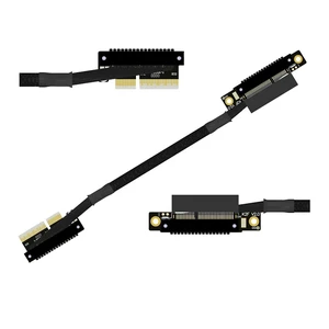 K22U PCIe 5.0 x4 Extension Cable Dual Reverse Side-Angled, Gen5 128Gbps High-Speed for Network Card SSD USB Card (30CM,K22UF-TL) K22U PCIe 5.0 x4 Extension Cable Dual Reverse Side-Angled, Gen5 128Gbps High-Speed for Network Card SSD USB Card (30CM,K22UF-TL)