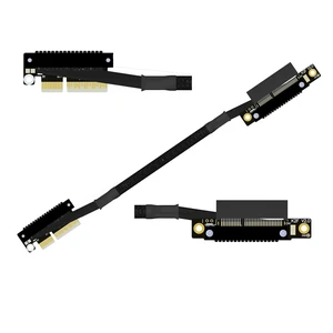 K22U PCIe 5.0 x4 Extension Cable Dual Reverse Side-Angled, Gen5 128Gbps High-Speed for Network Card SSD USB Card (30CM,K22UF-TR) K22U PCIe 5.0 x4 Extension Cable Dual Reverse Side-Angled, Gen5 128Gbps High-Speed for Network Card SSD USB Card (30CM,K22UF-TR)
