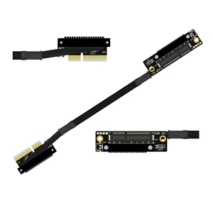 K22U PCIe 5.0 x4 Extension Cable Dual Reverse Side-Angled, Gen5 128Gbps High-Speed for Network Card SSD USB Card (30CM,K22UR-TL) K22U PCIe 5.0 x4 Extension Cable Dual Reverse Side-Angled, Gen5 128Gbps High-Speed for Network Card SSD USB Card (30CM,K22UR-TL)