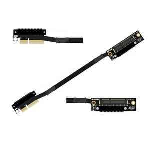 K22U PCIe 5.0 x4 Extension Cable Dual Reverse Side-Angled, Gen5 128Gbps High-Speed for Network Card SSD USB Card (30CM,K22UR-TR) K22U PCIe 5.0 x4 Extension Cable Dual Reverse Side-Angled, Gen5 128Gbps High-Speed for Network Card SSD USB Card (30CM,K22UR-TR)