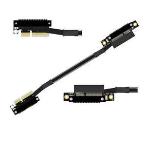 K22U PCIe 5.0 x4 Extension Cable Dual Reverse Side-Angled, Gen5 128Gbps High-Speed for Network Card SSD USB Card (30CM,K22UF-RR) K22U PCIe 5.0 x4 Extension Cable Dual Reverse Side-Angled, Gen5 128Gbps High-Speed for Network Card SSD USB Card (30CM,K22UF-RR)