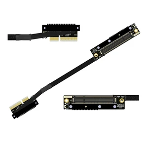 K28 Dual Reverse PCIe 5.0 x4 to x8 High-Speed Riser Cable, Gen5 128Gbps Side-Angled Black for Network Card SSD Capture Card (30CM,K28UR-TL) K28 Dual Reverse PCIe 5.0 x4 to x8 High-Speed Riser Cable, Gen5 128Gbps Side-Angled Black for Network Card SSD Capture Card (30CM,K28UR-TL)