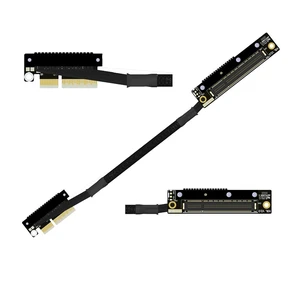 K28 Dual Reverse PCIe 5.0 x4 to x8 High-Speed Riser Cable, Gen5 128Gbps Side-Angled Black for Network Card SSD Capture Card (30CM,K28UL-TR) K28 Dual Reverse PCIe 5.0 x4 to x8 High-Speed Riser Cable, Gen5 128Gbps Side-Angled Black for Network Card SSD Capture Card (30CM,K28UL-TR)