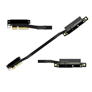 K28 Dual Reverse PCIe 5.0 x4 to x8 High-Speed Riser Cable, Gen5 128Gbps Side-Angled Black for Network Card SSD Capture Card (30CM,K28UF-TR) K28 Dual Reverse PCIe 5.0 x4 to x8 High-Speed Riser Cable, Gen5 128Gbps Side-Angled Black for Network Card SSD Capture Card (30CM,K28UF-TR)