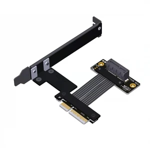 PCIe 5.0 x4 to x1 Extension Cable 32 Gbps HighSpeed Riser Support Network Card, USB Card, Capture Card, SSD Adapter Card (K21SR-BK-F2,25CM) PCIe 5.0 x4 to x1 Extension Cable 32 Gbps HighSpeed Riser Support Network Card, USB Card, Capture Card, SSD Adapter Card (K21SR-BK-F2,25CM)
