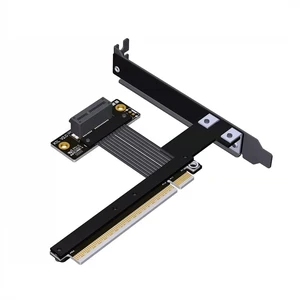 PCIe 5.0 x16 to x1 Extension Cable 32 Gbps HighSpeed Riser Support Network Card, USB Card, Capture Card, SSD Adapter Card (K31SL-BK-F2,25CM) PCIe 5.0 x16 to x1 Extension Cable 32 Gbps HighSpeed Riser Support Network Card, USB Card, Capture Card, SSD Adapter Card (K31SL-BK-F2,25CM)