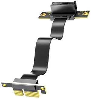 PCIe x1 Extension Cable 8Gbps/16Gbps Gold-Plated Shielded Riser Compatible with DMA Connection (Dual 90°,PCIE3.0 5CM) PCIe x1 Extension Cable 8Gbps/16Gbps Gold-Plated Shielded Riser Compatible with DMA Connection (Dual 90°,PCIE3.0 5CM)