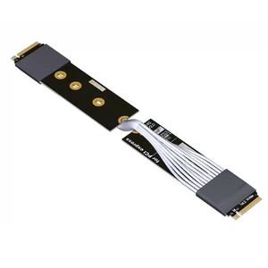 M.2 MKey PCIe 5.0 x4 Male to Male Signal Cable 128G/bps High-Temperature for Industrial Server, -40°C to 105°C (15CM,K44SS-HR Switch) M.2 MKey PCIe 5.0 x4 Male to Male Signal Cable 128G/bps High-Temperature for Industrial Server, -40°C to 105°C (15CM,K44SS-HR Switch)