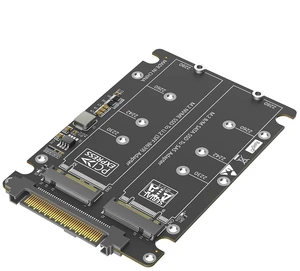 NVMe-Compatible M-Key + NGFF B-Key SSD to U.2 SFF-8639 Converter Card Supports 2230 2242 2260 2280 M.2 SSD for Server NAS NVMe-Compatible M-Key + NGFF B-Key SSD to U.2 SFF-8639 Converter Card Supports 2230 2242 2260 2280 M.2 SSD for Server NAS